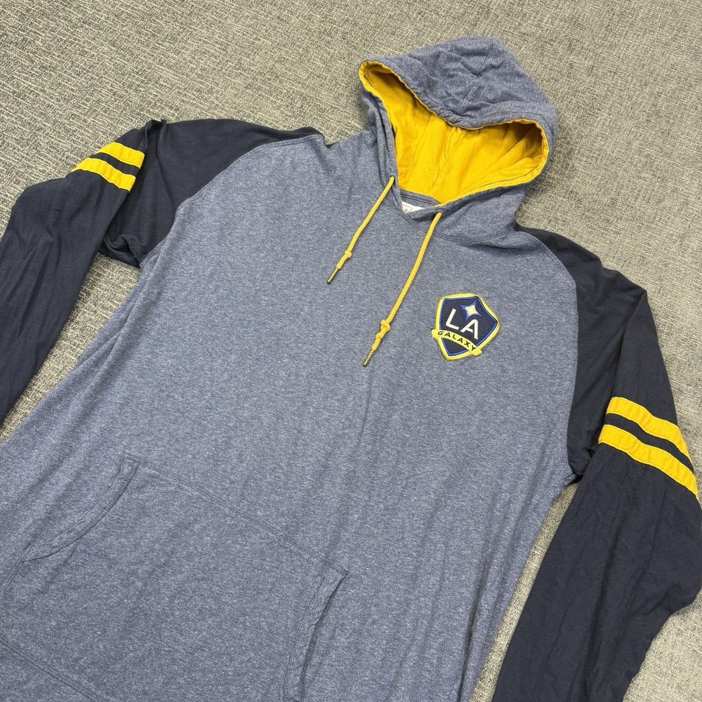 LA Galaxy Mitchell & Ness Hoodie Men's XL Blue Pullover Shirt MLS Soccer